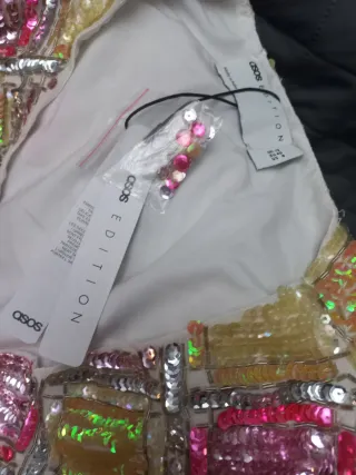 Vestido joya ASOS EDITION oro y rosa