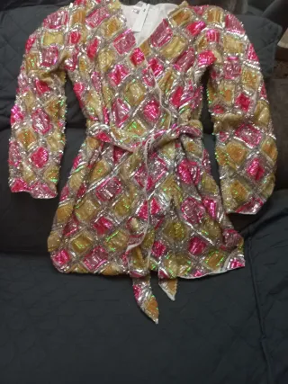 Vestido joya ASOS EDITION oro y rosa