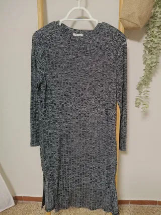 Vestido gris con abertura lateral Easy Wear