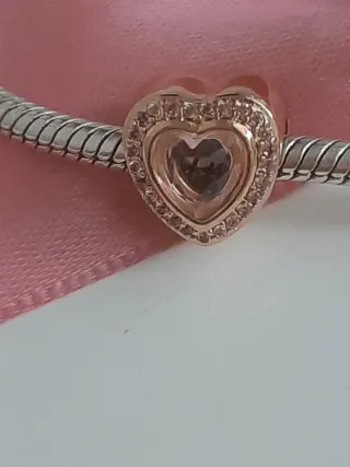 Charm Corazón plata rose S925