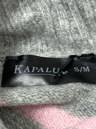 Jersey cuello alto rayas gris y rosa Talla M