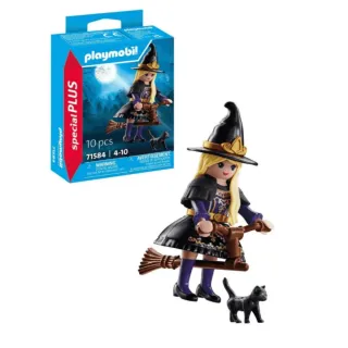 Playmobil Bruja con Escoba y Gato 71584