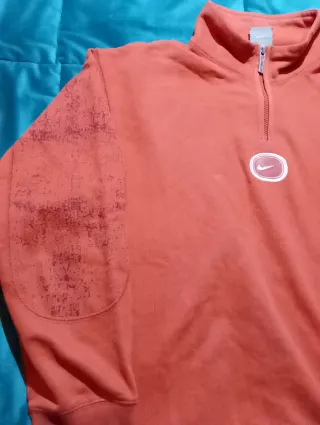 Felpa Nike Vintage Mezza Zip Arancione L