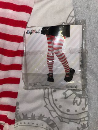 Medias niña rayas rojas y blancas