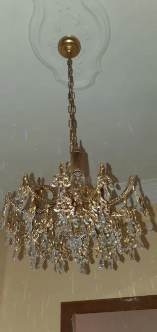 Lámpara araña vintage cristal Swarovski
