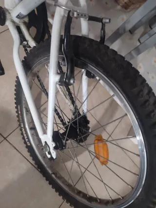 Bicicleta Montaña Niño Rockrider Blanca