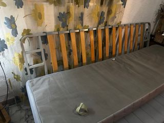 Sofá Cama Gris con Colchón