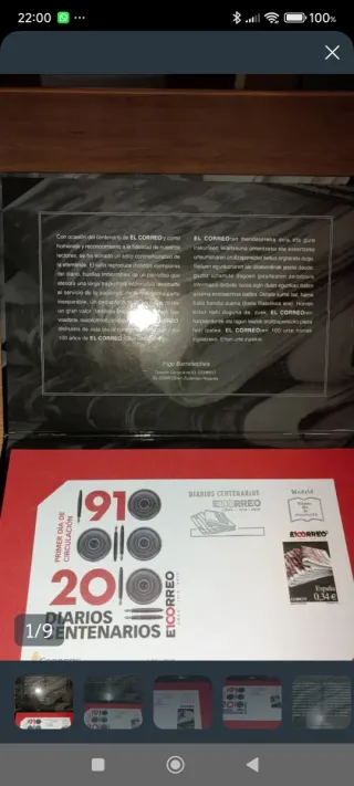 Sello Conmemorativo El Correo 1910-2010