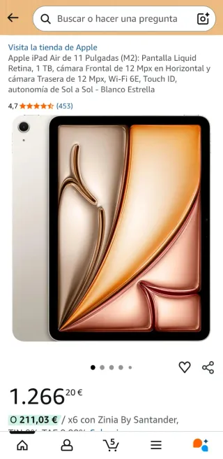 iPad Air 6 2024 1TB 11 Chip M2 Oferta