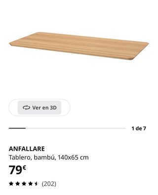 Mesa de cocina bambú y metal