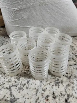 Rulos blancos para permanente Tengo 14 unidades