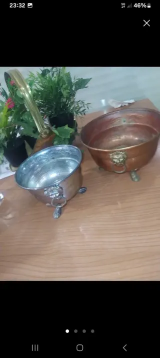 2 Macetas Cobre Vintage