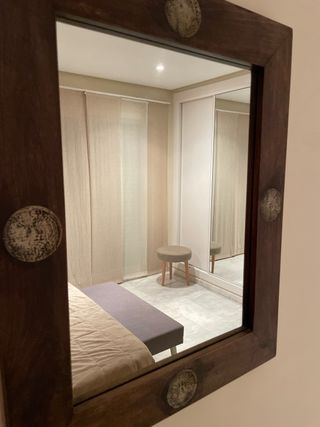 Espejo decorativo madera y metal