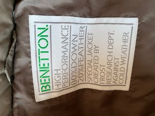 Anorak Mujer Benetton Talla S Marrón