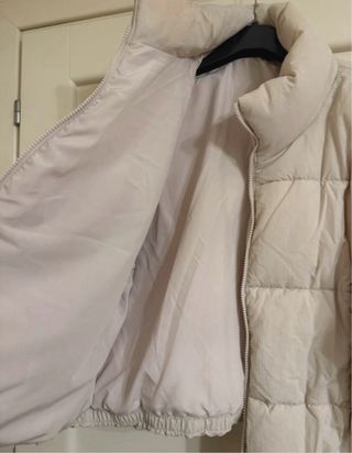 Piumino bomber beige