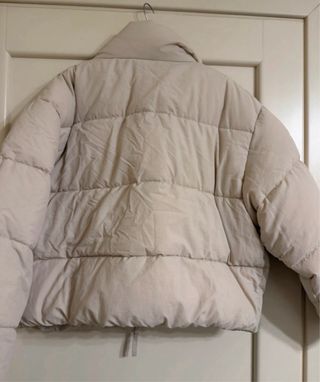 Piumino bomber beige