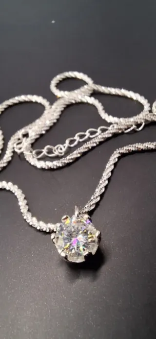 Collana 925 Moissanite 1ct