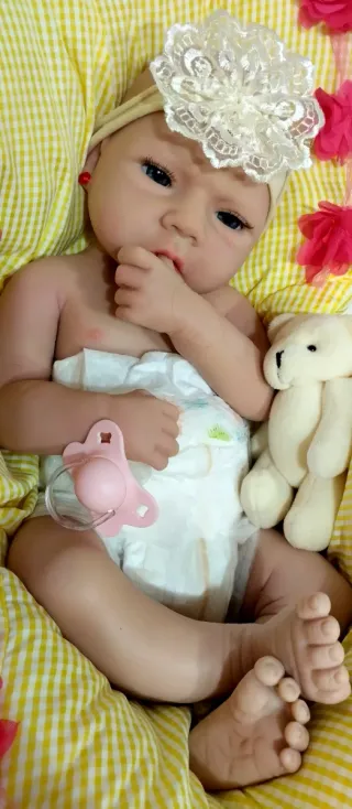 Muñeca Reborn Silicona Completa 47cm