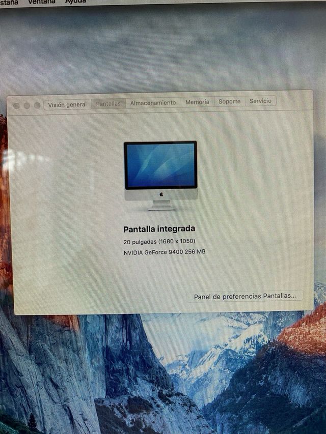 Imac Apple Plata 20 pulgadas