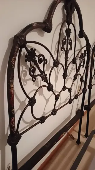 2 Cabeceros Hierro Forjado 90cm con   dos camas