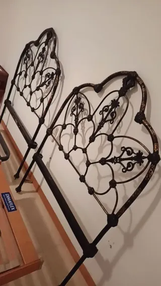 2 Cabeceros Hierro Forjado 90cm con   dos camas