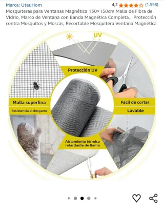 Mosquitera Magnética 130x150cm