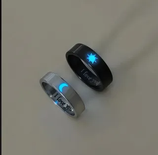 Anillos Sol y Luna I love you
