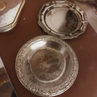 Pastilleros Espejos etc  plateados vintage lote