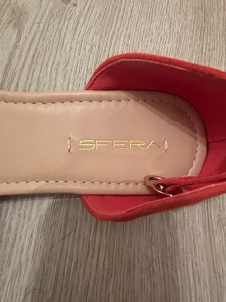 Bailarinas naranjas y beige