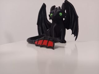 Figura Dragón Negro Desdentado 3d