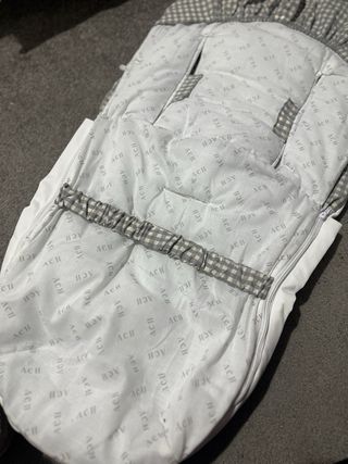 Saco bebé ACH cuadros gris y blanco