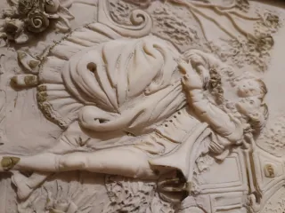 Quadro vintage rilievo scena romantica