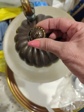 Lámpara de techo metal y marmol