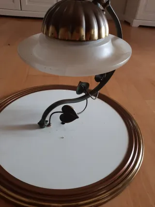 Lámpara de techo metal y marmol