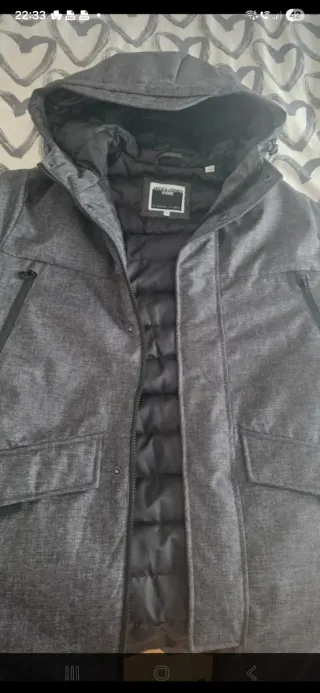 Abrigo Jack Jones gris hombre