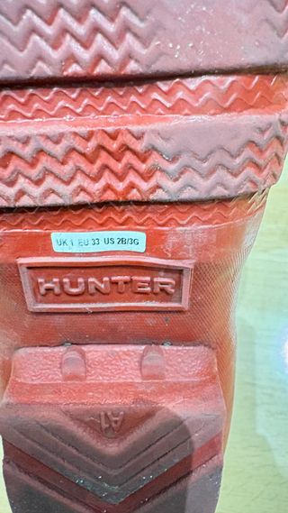 Botas de agua Hunter rojas niño/a talla 33