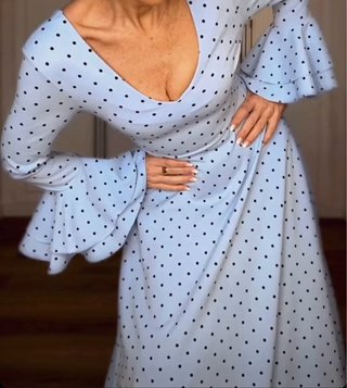 Traje Flamenca Madre e Hija Celeste