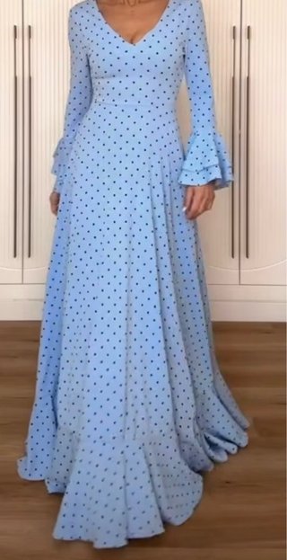 Traje Flamenca Madre e Hija Celeste