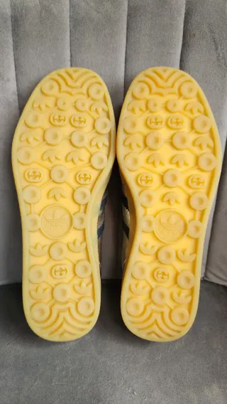 Adidas Gucci Gazelle Doradas Cordones Rojos