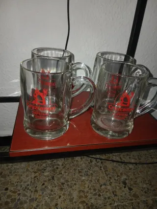 Lote 4 Vasos Cerveza Cruzcampo