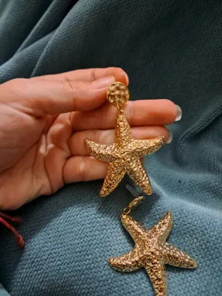 Pendientes estrella de mar dorados