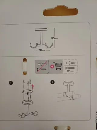 Soportes para barra de cortina Inspire (3 uds)