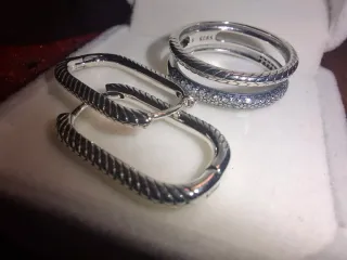 Conjunto em prata esterlina 925