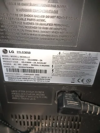 Televisión LG Negra