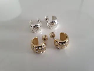 2 Pares Pendientes Brillantes