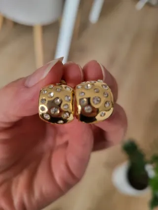 2 Pares Pendientes Brillantes