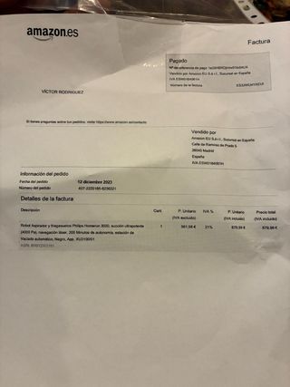 Robot Aspirador Philips 3000 Series... modeloXU310