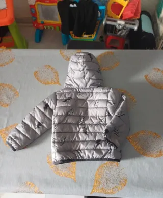 Chaqueta bebé gris con rayos