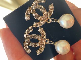 Pendientes Chanel Vintage Perlas Dorados