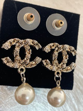 Pendientes Chanel Vintage Perlas Dorados